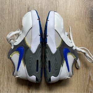 Nike White and Blue Sneakers with Air Unit